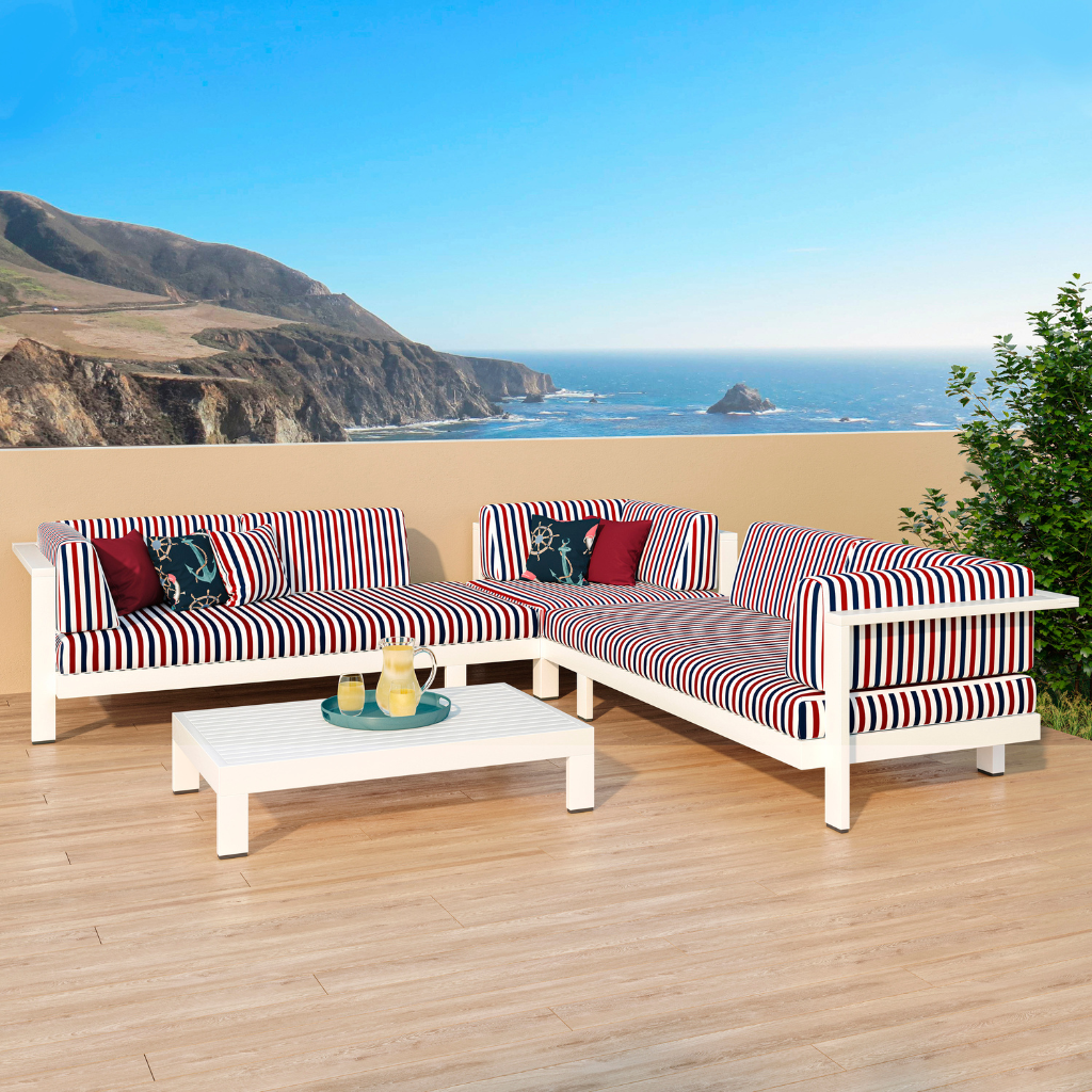 Nautical Stripes Navy Listrado Outdoor