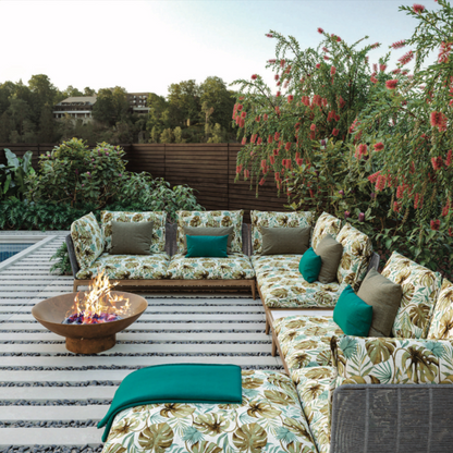 Botanical Monsteras Turquoise Outdoor