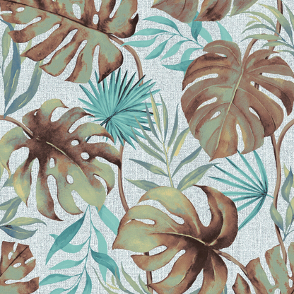 Botanical Monsteras Turquoise Outdoor